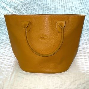 Vintage Longchamp Paris Tan Tote Bag